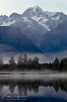 Southern Alps over Lake Matheson